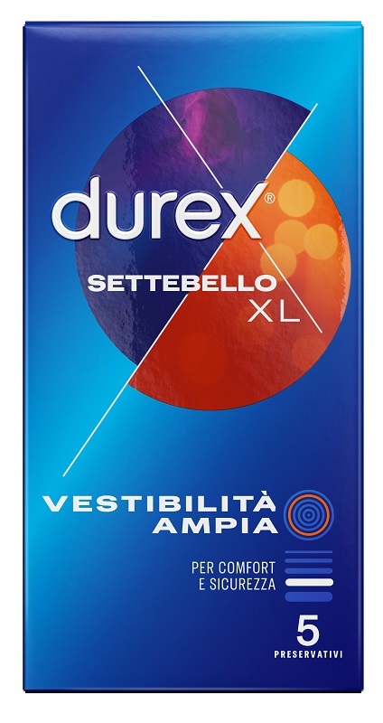 PROFILATTICO DUREX SETTEBELLO XL 5 PEZZI - pharmaonline24.it