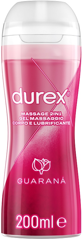 DUREX MASSAGE 2 IN 1 GEL MASSAGGIO CORPO E LUBRIFICANTE GUARANA' 200 ML - pharmaonline24.it