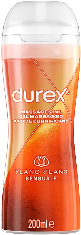 DUREX MASSAGE 2 IN 1 GEL MASSAGGIO CORPO E LUBRIFICANTE YLANG YLANG 200 ML - pharmaonline24.it