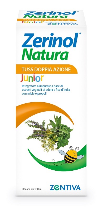 ZERINOL NATURA TUSS DOPPIA AZIONE JUNIOR SCIROPPO 150 ML - pharmaonline24.it