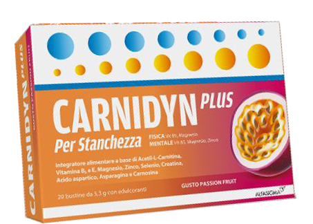 CARNIDYN PLUS 20 BUSTINE DA 5,3 G GUSTO PASSION FRUIT - pharmaonline24.it